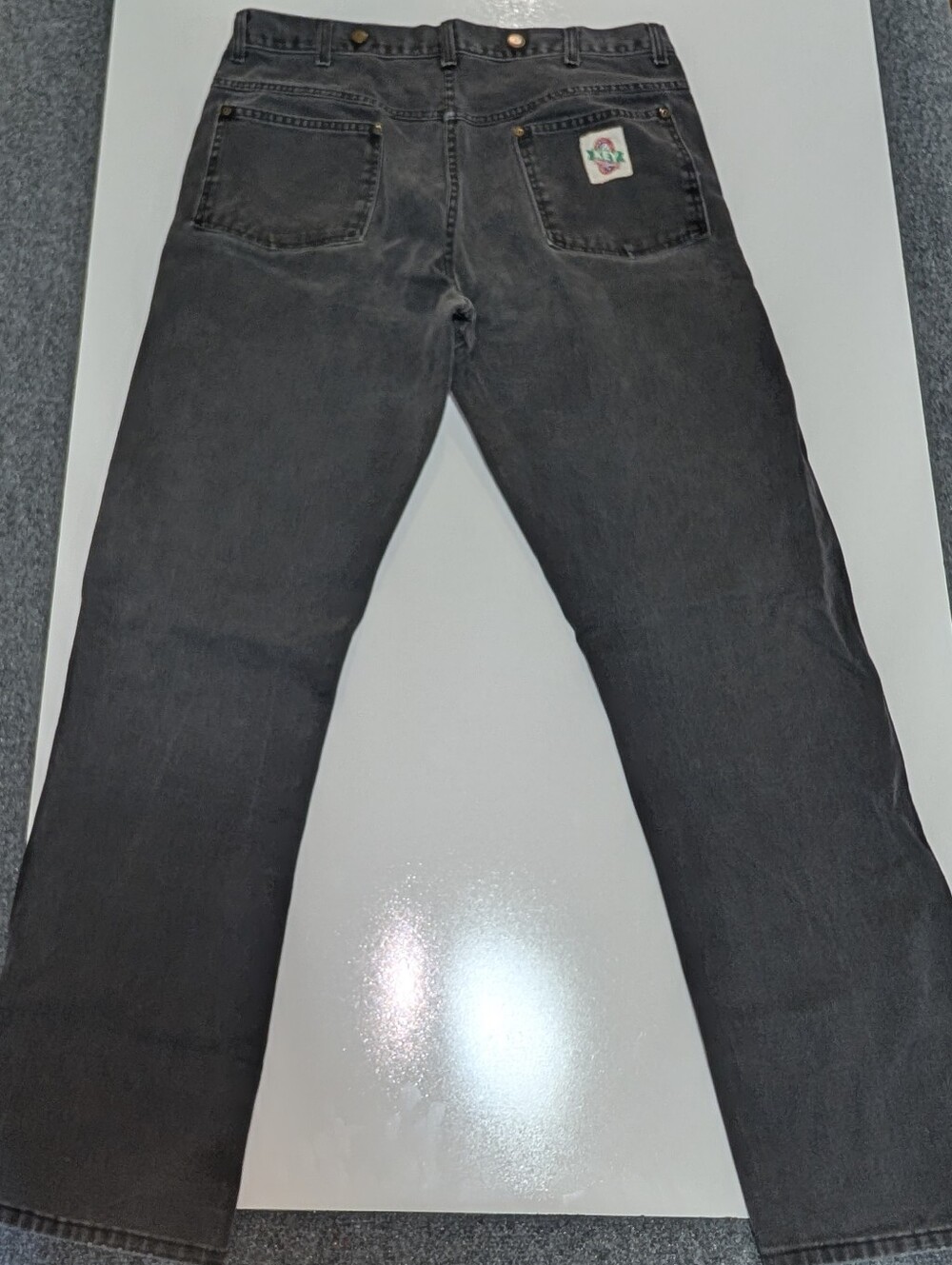 Vintage KEY Imperial Made in USA Faded Black Denim Jeans Men’s 38x36